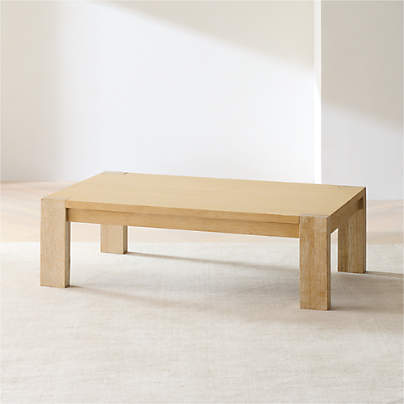 Terra Natural White Oak Wood 54" Rectangular Coffee Table