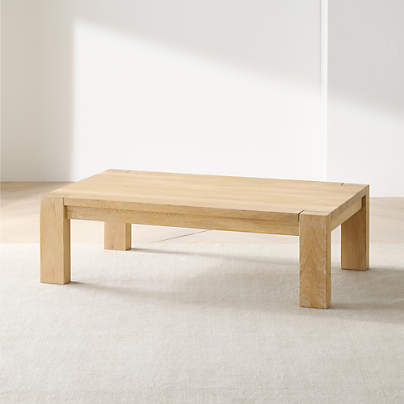 Terra Natural White Oak Wood 54" Rectangular Coffee Table