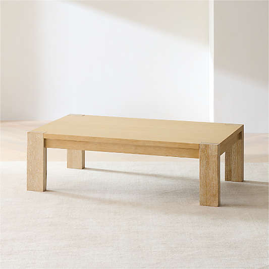 Terra Natural White Oak Wood Coffee Table (54"-68")