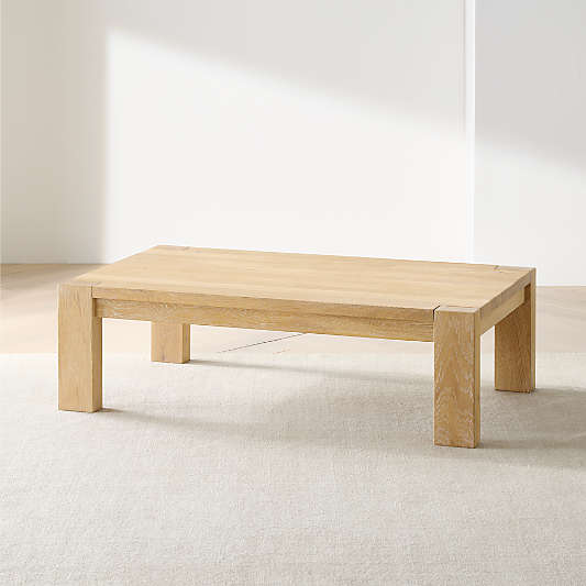 Terra Natural White Oak Wood 54" Rectangular Coffee Table