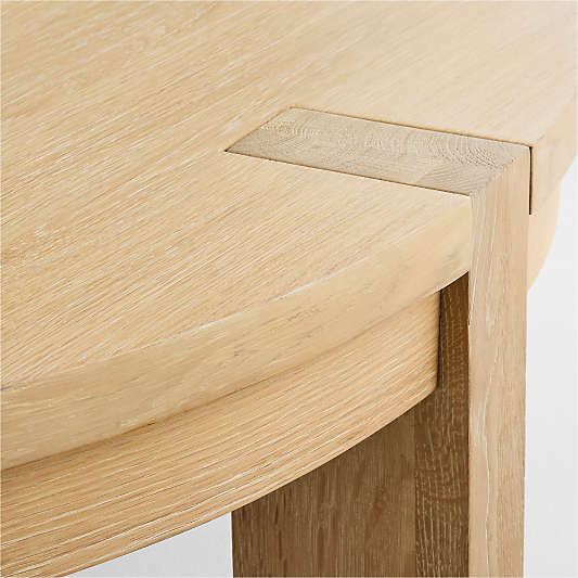 Terra Natural White Oak Wood 44" Round Coffee Table