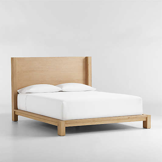 Terra Natural White Oak Wood Queen Bed