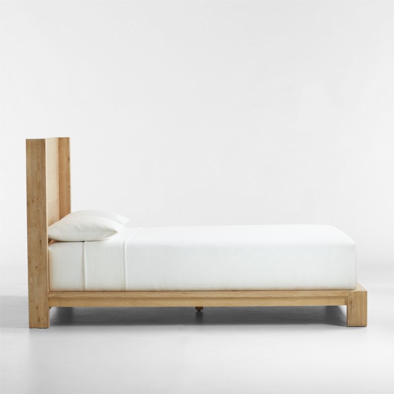 Terra Natural White Oak Wood Queen Bed