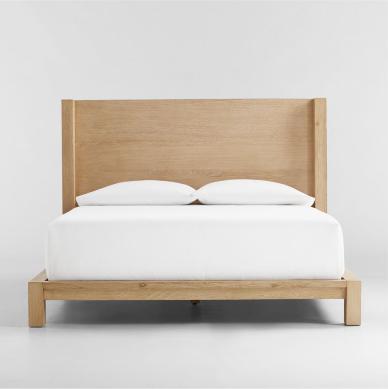 Terra Natural White Oak Wood Queen Bed