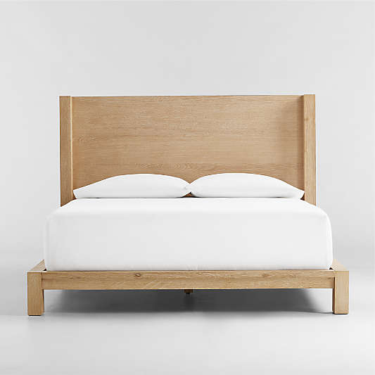 Terra Natural White Oak Wood Queen Bed