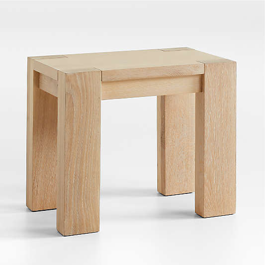 Terra Natural White Oak Wood Side Table