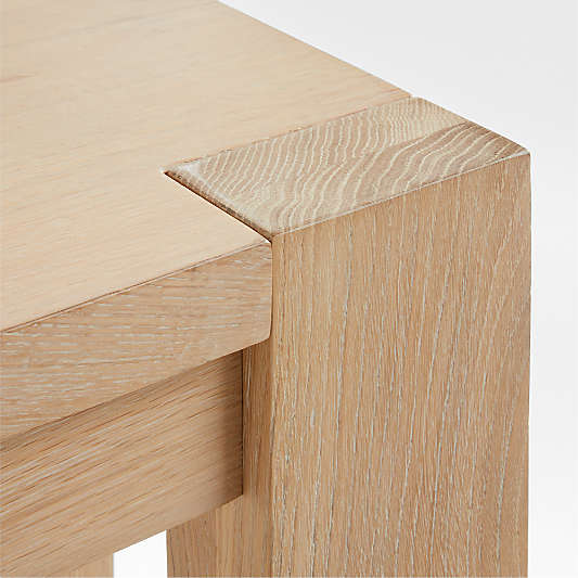 Terra Natural White Oak Wood Side Table