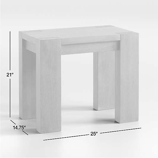 Terra Natural White Oak Wood Side Table