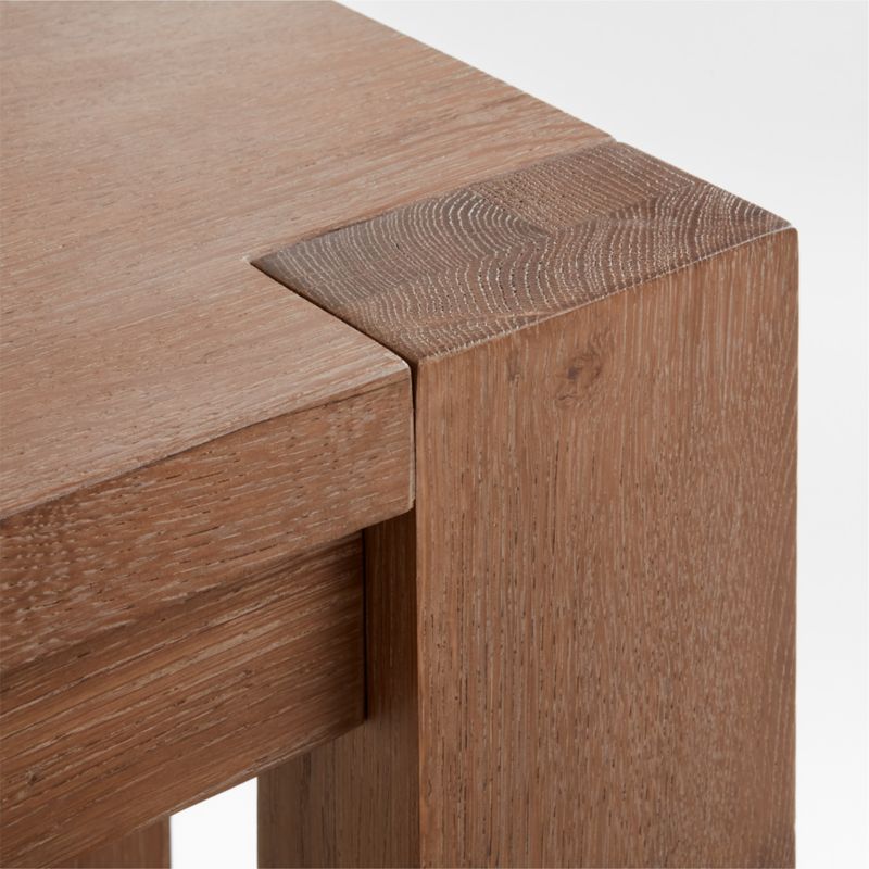 Terra Light Brown Oak Wood Side Table