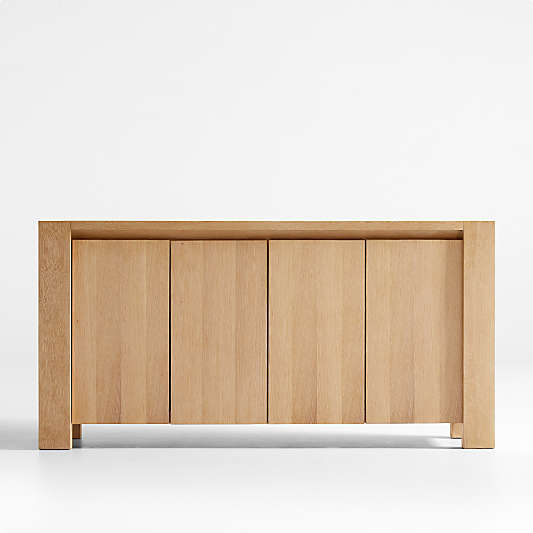 Terra 72" Natural White Oak Solid Wood Credenza