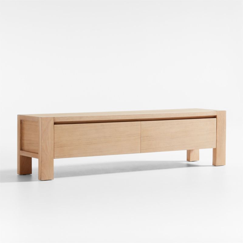 Terra Natural White Oak Wood Storage Bench