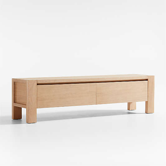 Terra Natural White Oak Wood Storage Bench