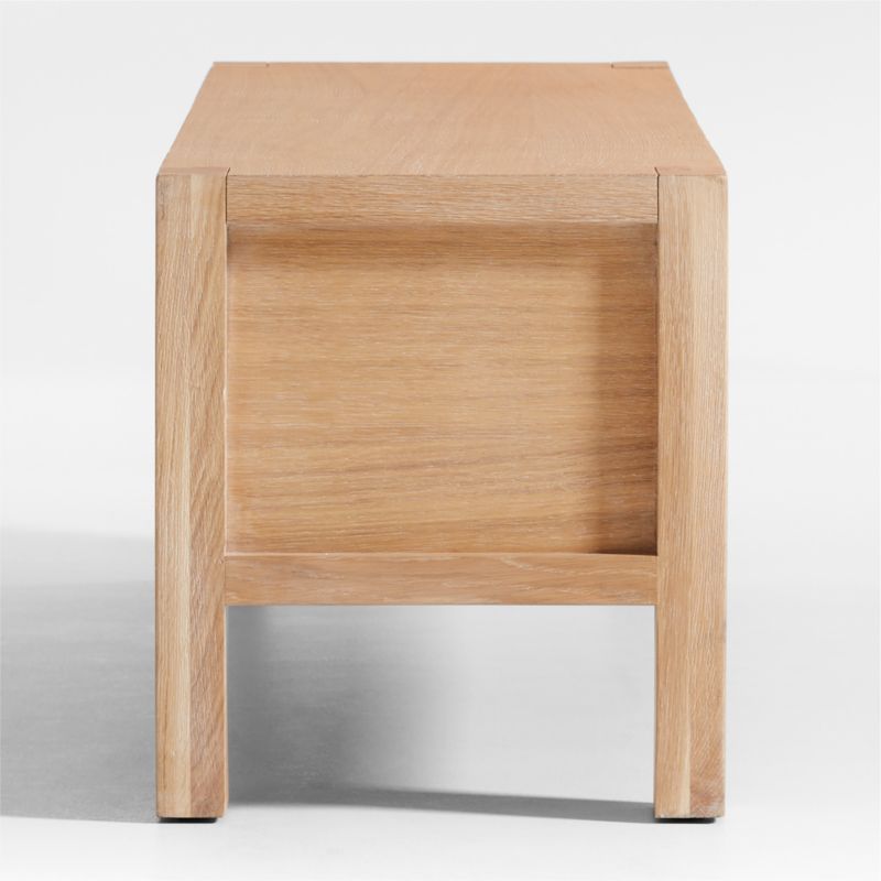 Terra Natural White Oak Wood Storage Bench