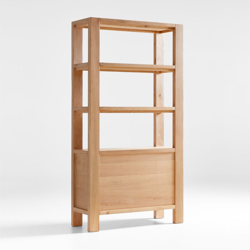 Terra Natural White Oak Wood Bookcase - image 10 of 21