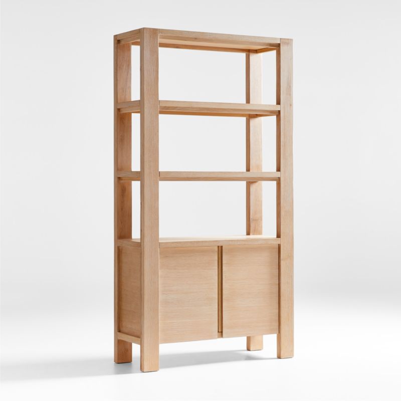 Terra Natural White Oak Wood Bookcase - image 11 of 21