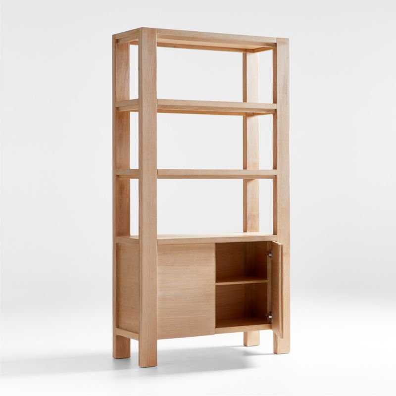 Terra Natural White Oak Wood Bookcase - image 9 of 21