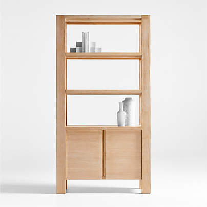 Terra Natural White Oak Wood Bookcase