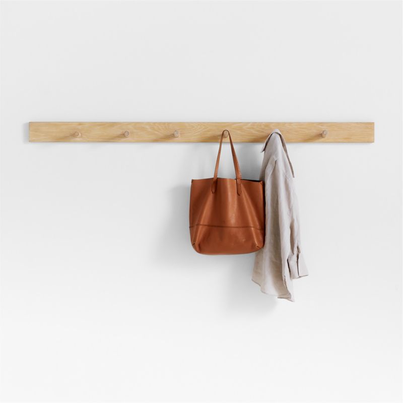 Geometric Shape Wall Hooks Made From Solid Wood White Oak Walnut