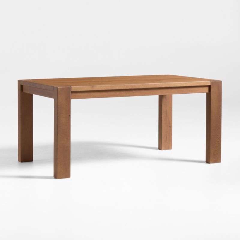 Terra 90" Warm Brown Oak Solid Wood Dining Table - image 5 of 10