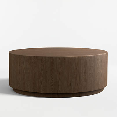 Terrane Fumed Oak Wood 42" Round Coffee Table