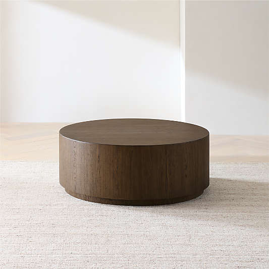 Terrane Fumed Oak Wood 42" Round Coffee Table