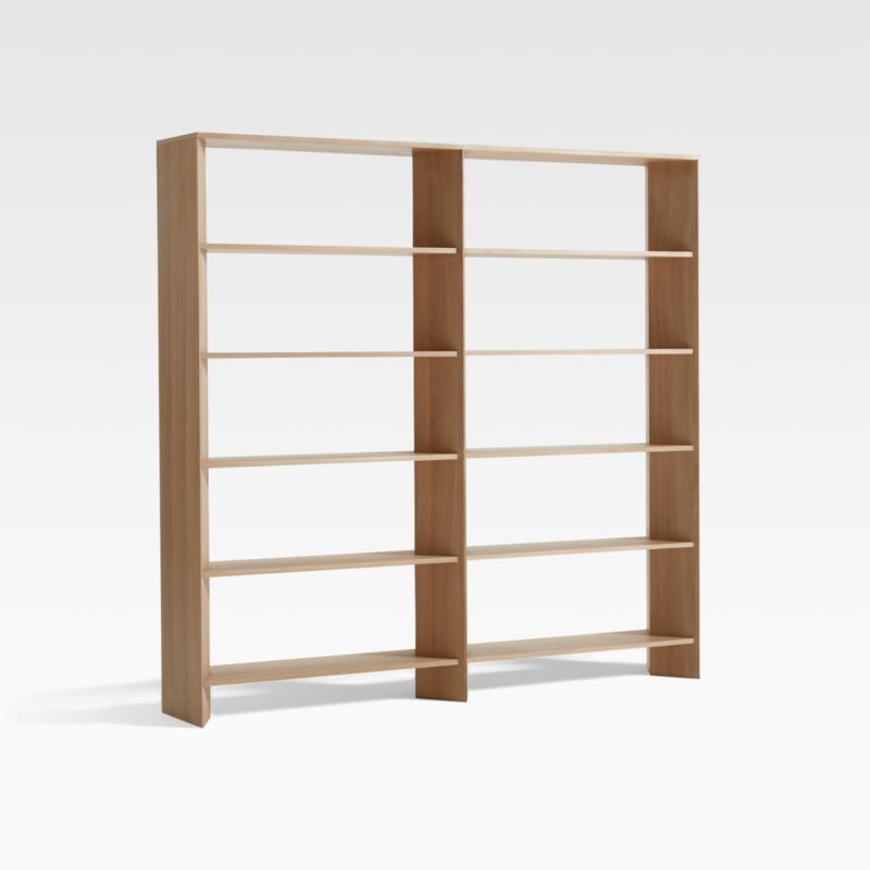 Terrazza Natural Oak 5-Shelf Bookcases, Set of 2 - image 4 of 13