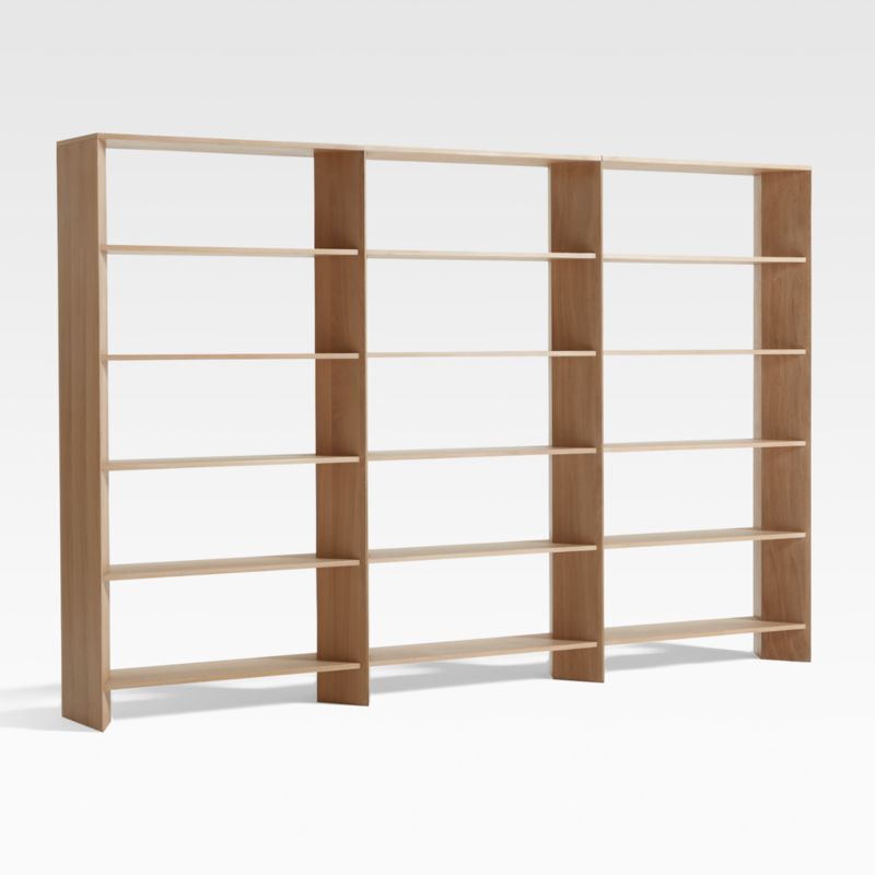 Terrazza Natural Oak 5-Shelf Bookcases, Set of 3 - image 6 of 10