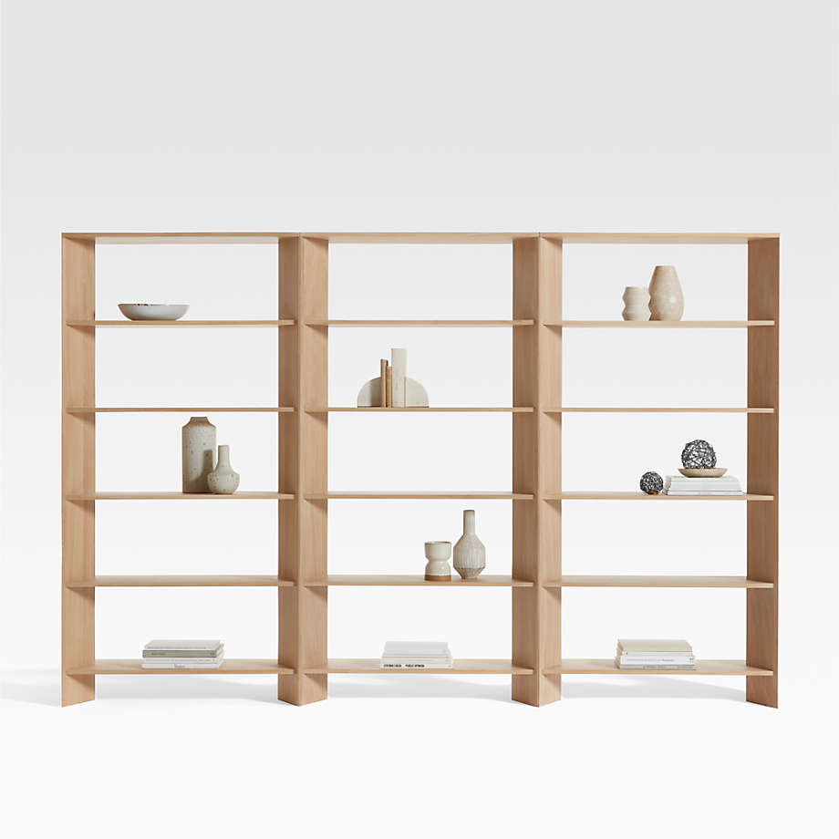 Terrazza Natural Oak 5-Shelf Storage Bookshelf + Reviews | Crate & Barrel
