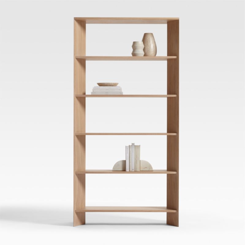 Terrazza Natural Oak 5-Shelf Bookcase | Crate & Barrel