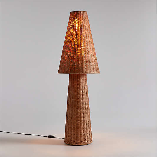 Tessere Rattan Floor Lamp 64"