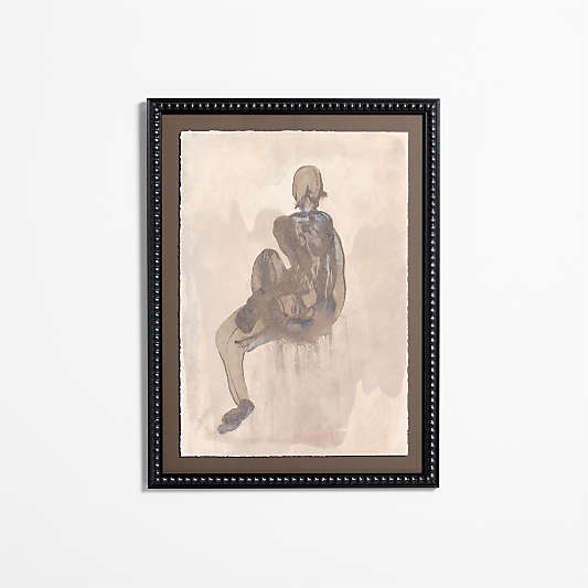 "Textural Figuration I" 24"x32" Framed Wall Art Print