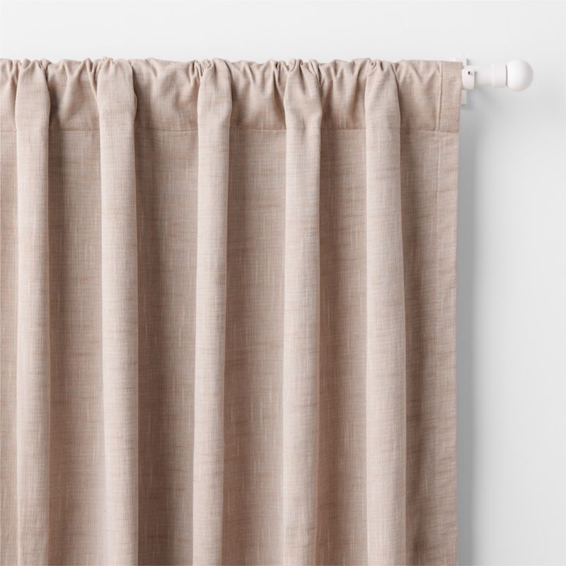 Rosy Lilac Textural Organic Cotton Chambray Blackout Window Curtain Panel 44"x63" - image 2 of 5