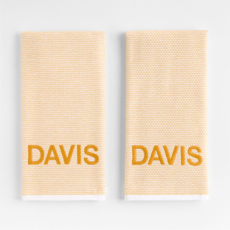 Texture Terry Saffron Yellow Organic Cotton Dish Towels, Set of 2 - image 2 of 5