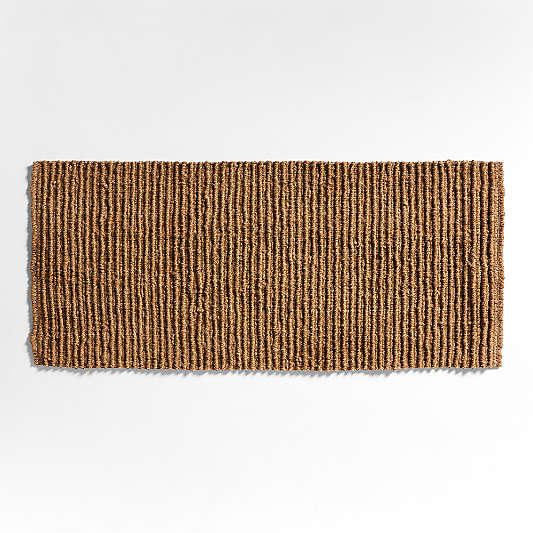 Textured Chunky Coir Natural Indoor/Outdoor Double Doormat 24"x57"