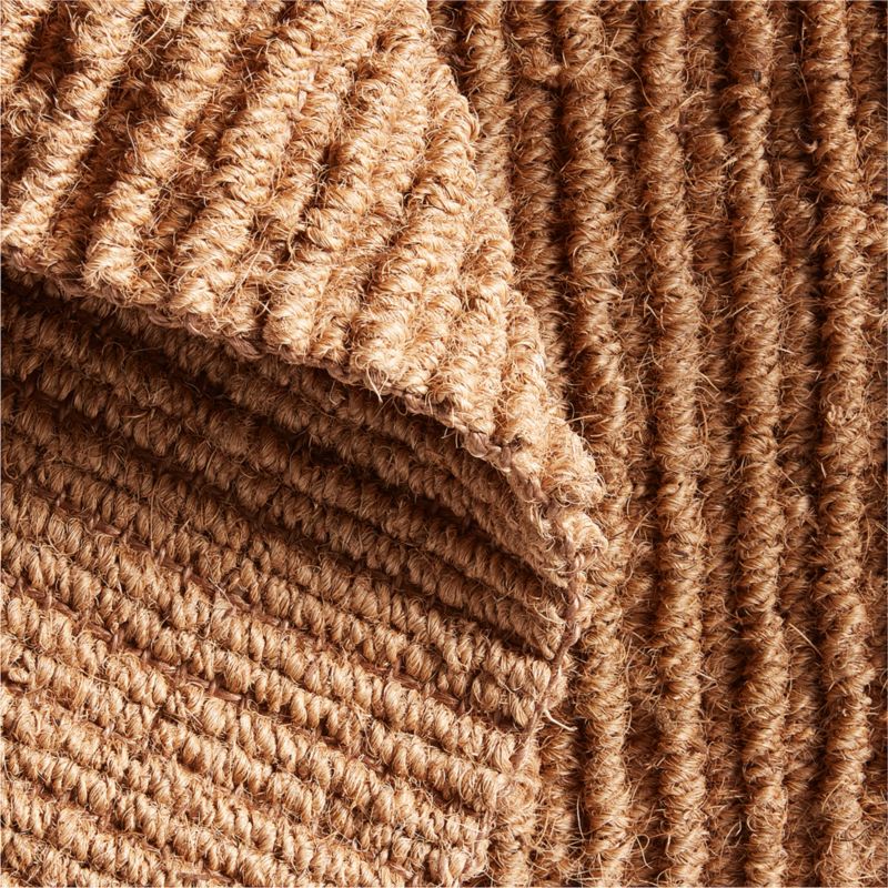 Textured Chunky Coir Natural Indoor/Outdoor Doormat 18"x30" - image 3 of 4