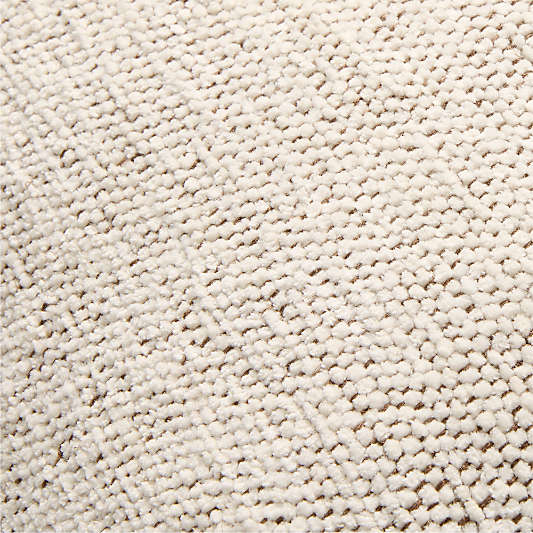 Textured Chenille 23"x23" Arctic Ivory Throw Pillow with Down-Alternative Insert