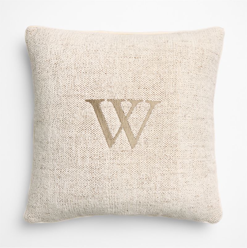 Textured Chenille 23"x23" Arctic Ivory Throw Pillow with Feather Insert - image 2 of 5