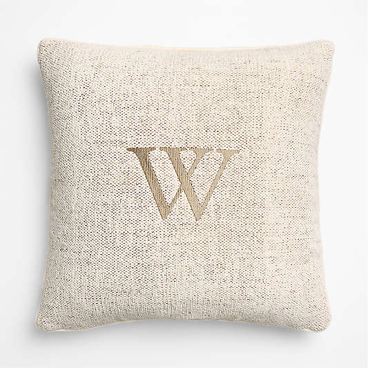 Textured Chenille 23"x23" Arctic Ivory Throw Pillow Cover