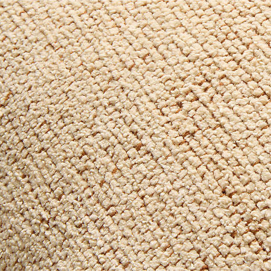 Textured Chenille 23"x23" Ecru Yellow Throw Pillow Cover