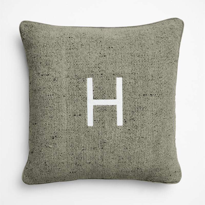 Textured Chenille 23"x23" Shadow Sage Green Throw Pillow with Feather Insert - image 2 of 6