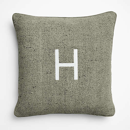 Textured Chenille 23"x23" Shadow Sage Green Throw Pillow Cover