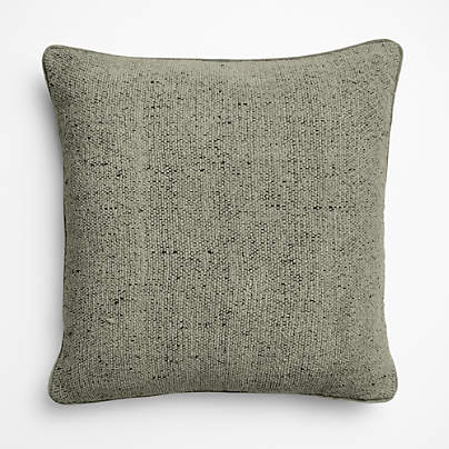 Textured Chenille 23"x23" Shadow Sage Green Throw Pillow Cover