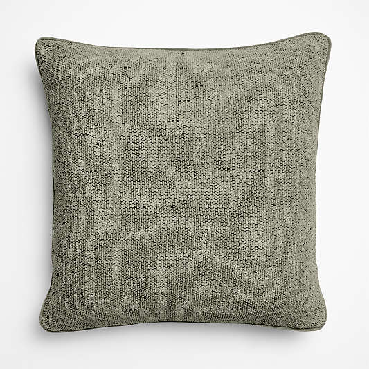 Textured Chenille 23"x23" Shadow Sage Green Throw Pillow Cover