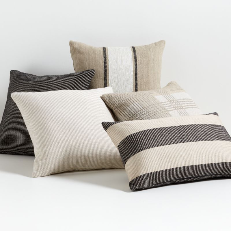 Beige and black outdoor pillows sale