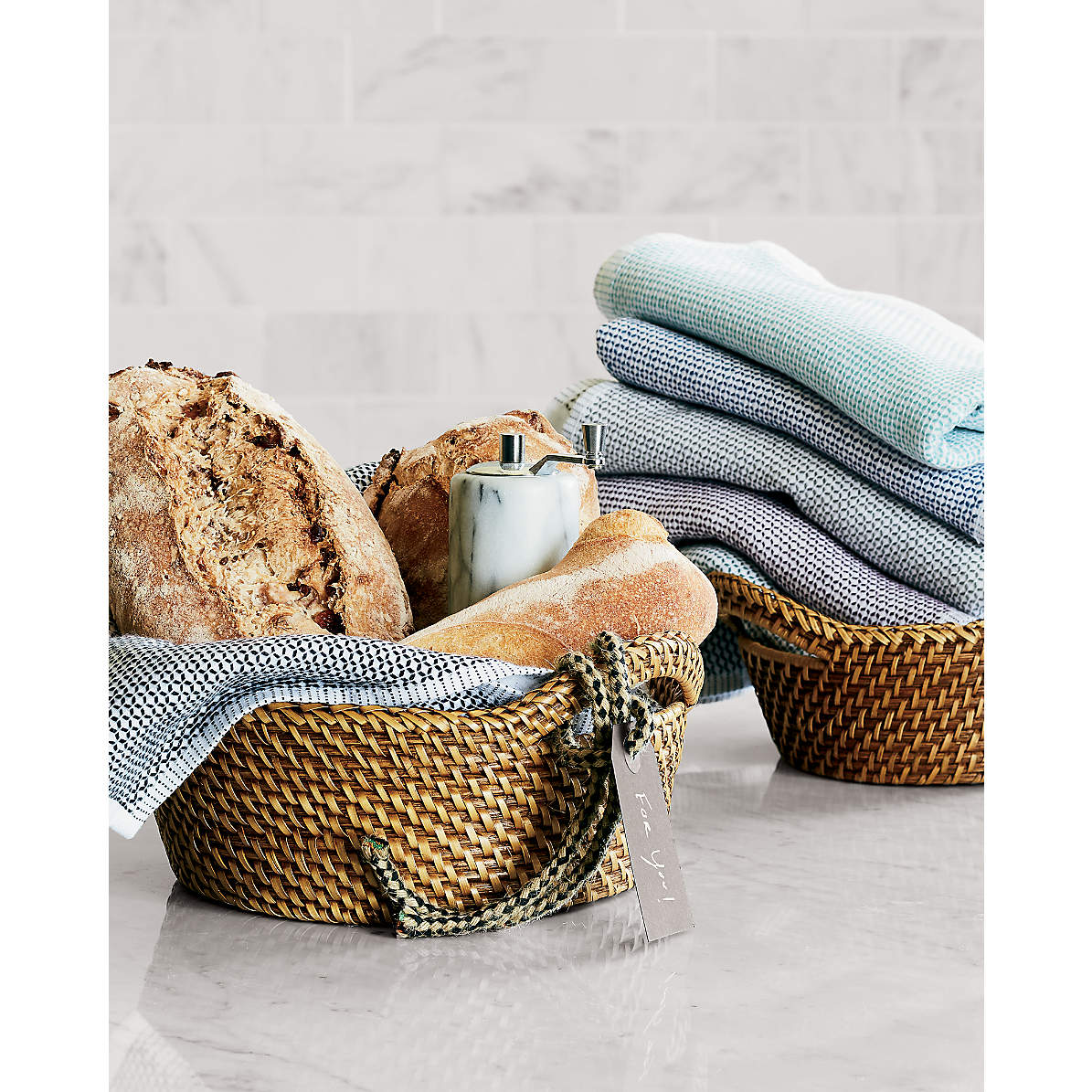 Bread Basket and Towel Set - Rusty Petunias Marketplace