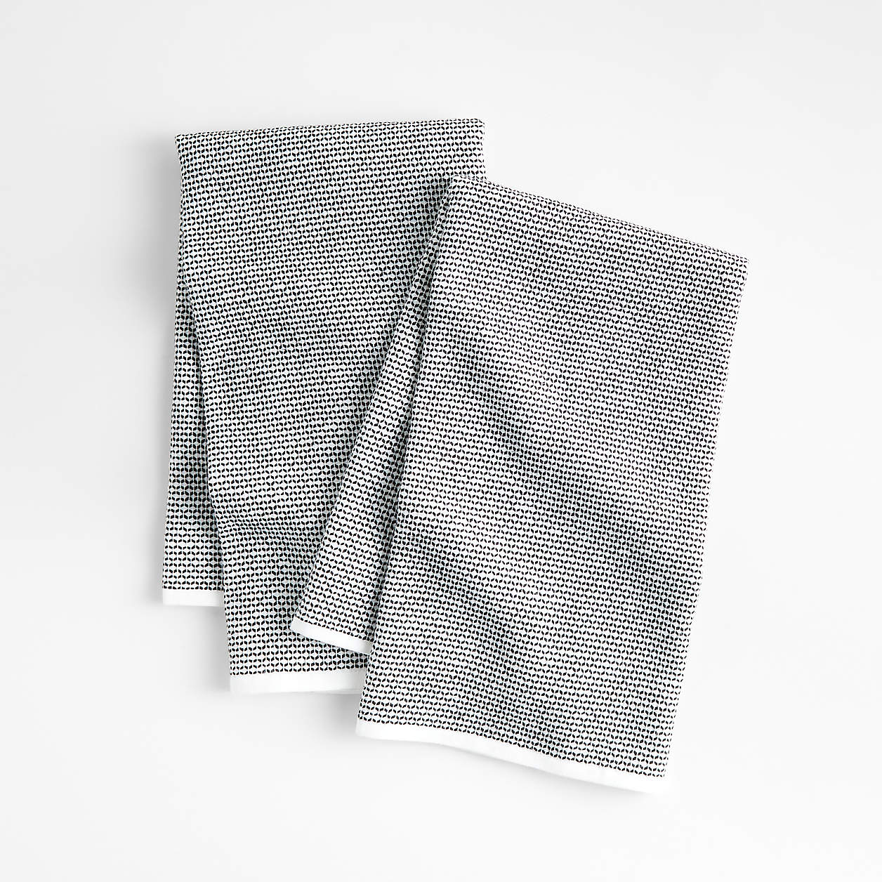 Textured Terry Indigo Organic Cotton Dish Towels, Set of 2