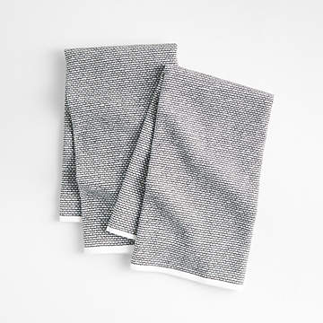 Oversized Waffle Alloy Grey Tea Kitchen Dish Towels, Set of 2 + Reviews
