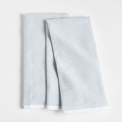 View Textured Terry Blue Mist Dish Towels, Set of 2 details