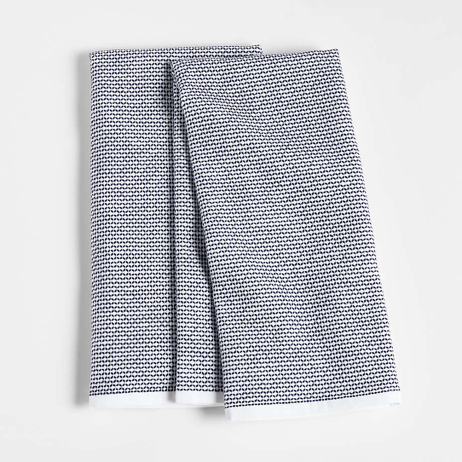 Textured Terry Indigo Organic Cotton Dish Towels, Set of 2 + Reviews