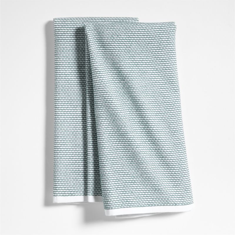 Textured Terry Alloy Grey Organic Cotton Dish Towels, Set of 2 + Reviews